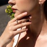 Sterling Silver Polki Raw Uncut Diamond Ring